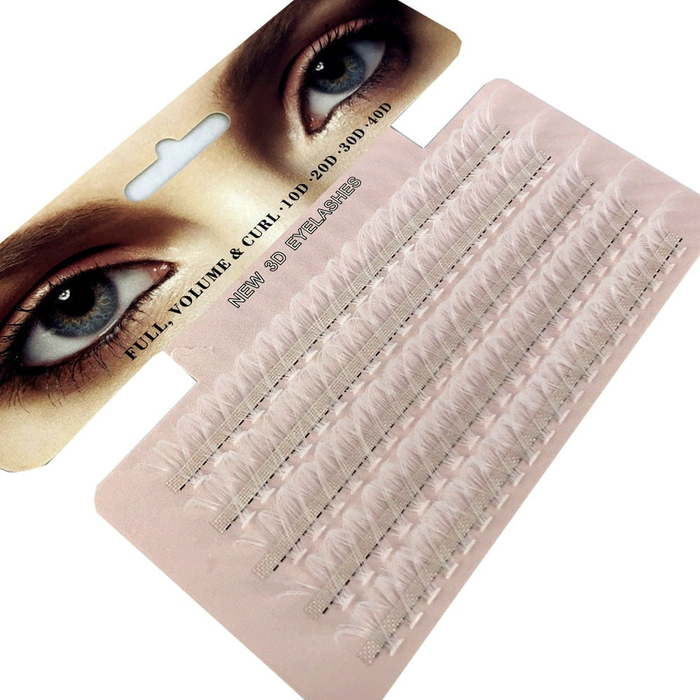 Colored Eyelash Clusters Curly Eyelashes Pink Blue Colors Eyelashes Natural Wispy Mixed Length Eyelash Pack Lashes