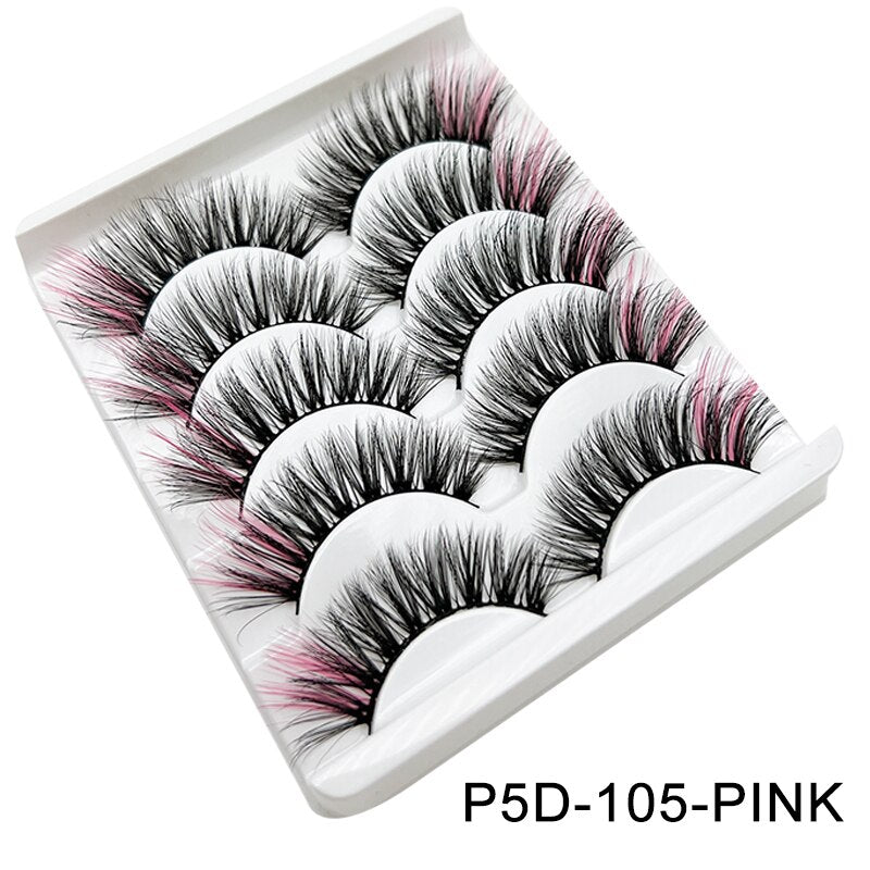 Colored Lash DD Natural Long Colorful Eyelashes Volume lashes Extension Thick Eye Shadow