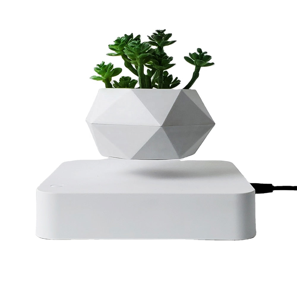 Levitating Air Bonsai Pot Rotation Flower Pot Planters Magnetic  Suspension Floating Pot Potted Plant Home Decor