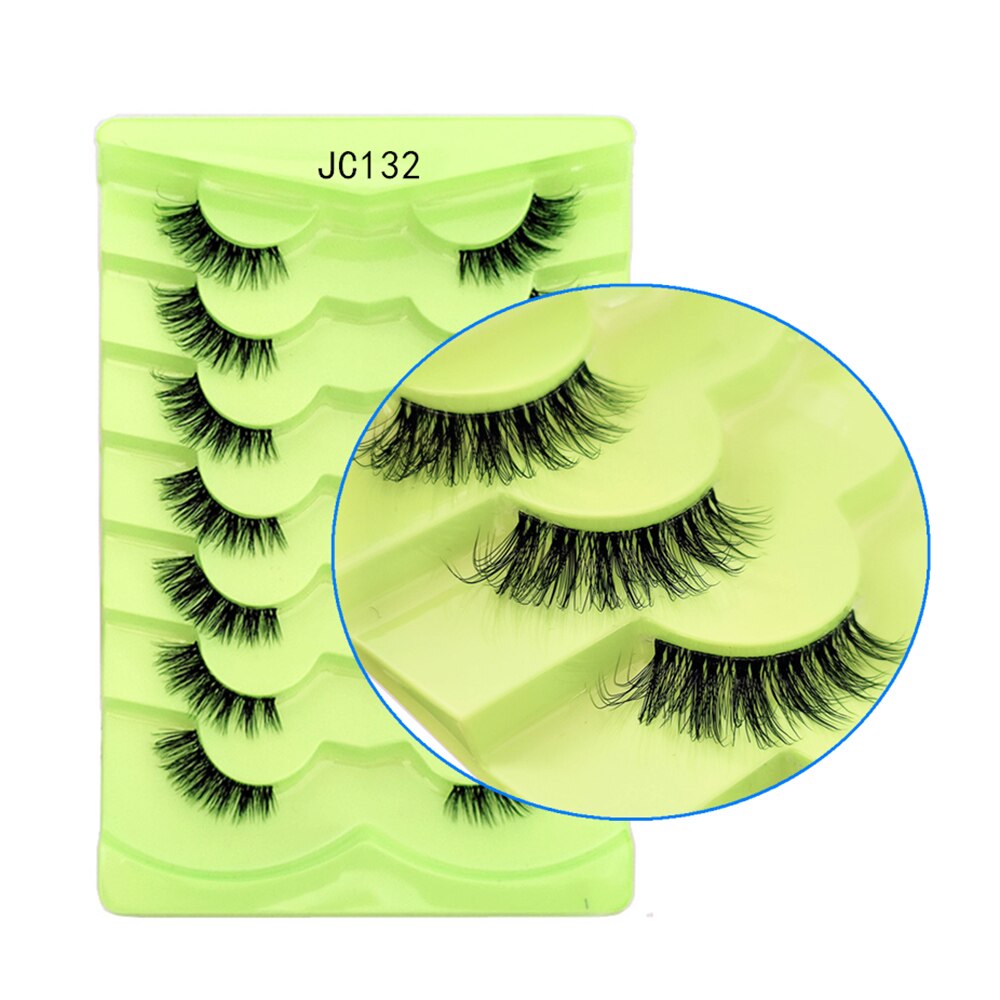 4 Pairs Eyelashes Extension Natural False Eyelashes Cross Long Winged Eyelash End Eye Elongated Big Eye Lashes Lolita Eyelashes