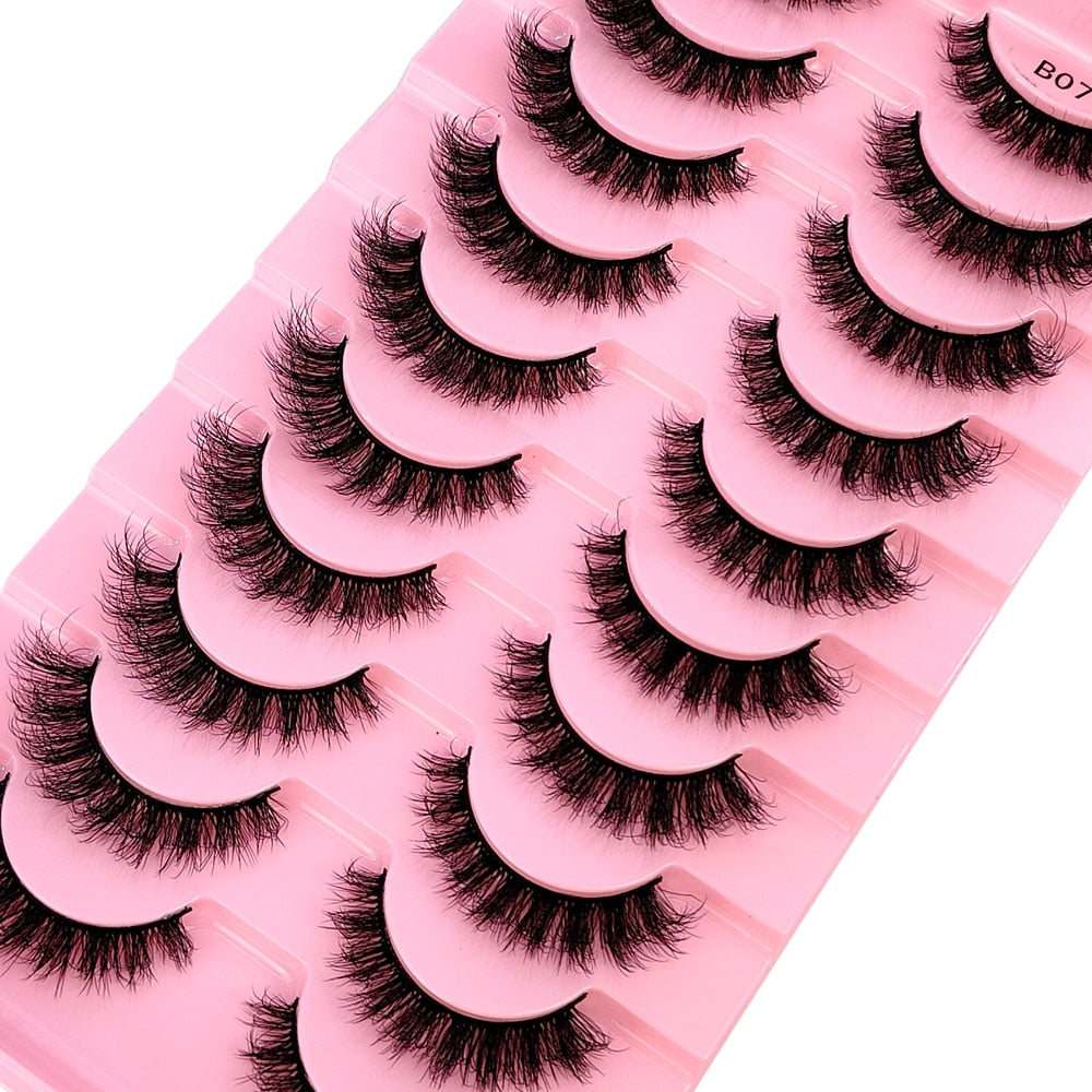 10 Pairs Natural False Eyelashes Fake Lashes Long Makeup 3d Mink Lashes Extension Eyelash Mink Eyelashes