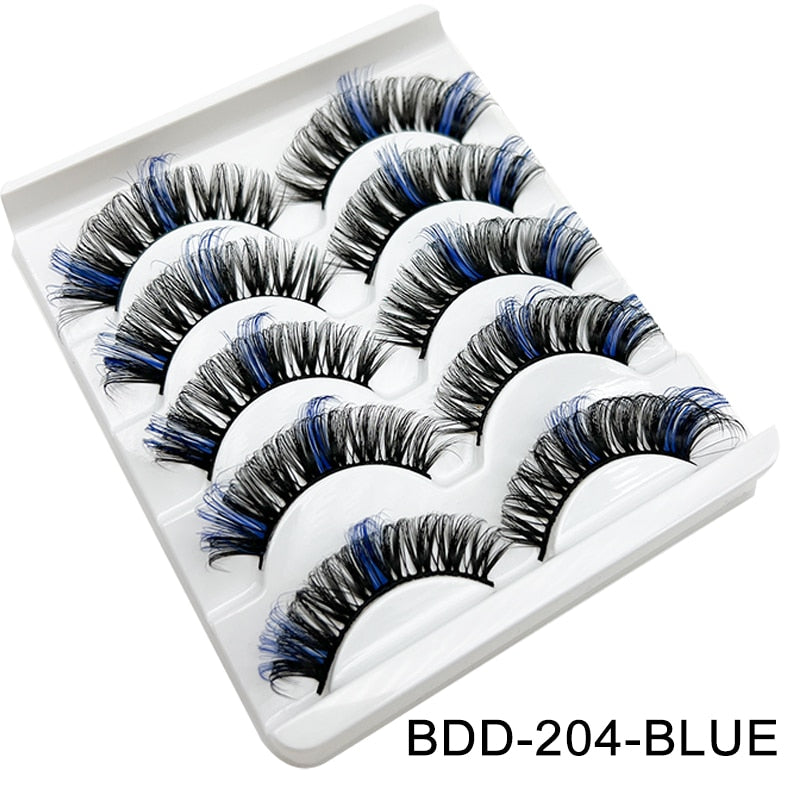 Colored Lash DD Natural Long Colorful Eyelashes Volume lashes Extension Thick Eye Shadow