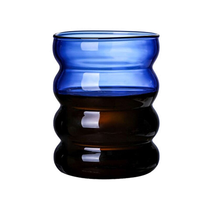 Water Bottle Wave Shape Glass Cup Heat-resistant Beer Drinkware Tea Mug Coffee Juice Milk Tea Home Drinkware