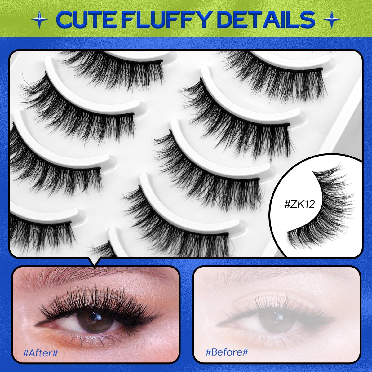 5/10 Pairs 3D Mink Lashes Natural Eyelash Soft Full Thick Wispy Eyelash Mink Lashes extension short eyelashes