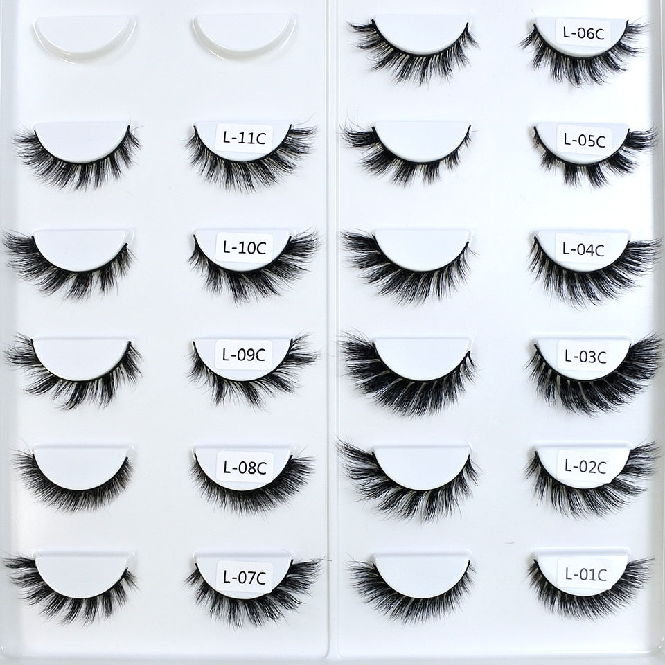 Mink Eyelashes 10mm-18mm Short Natural 3d Mink Lashes Winged Cateye Lashes