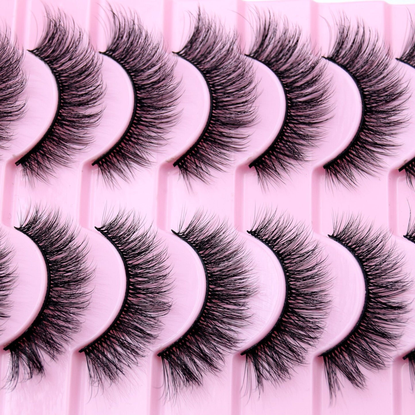 3/10 Pair Eyelashes 3D Faux Mink Lashes Wispy Natural Long False Eyelashes Wholesale Mink Lashes Reusable LasheS