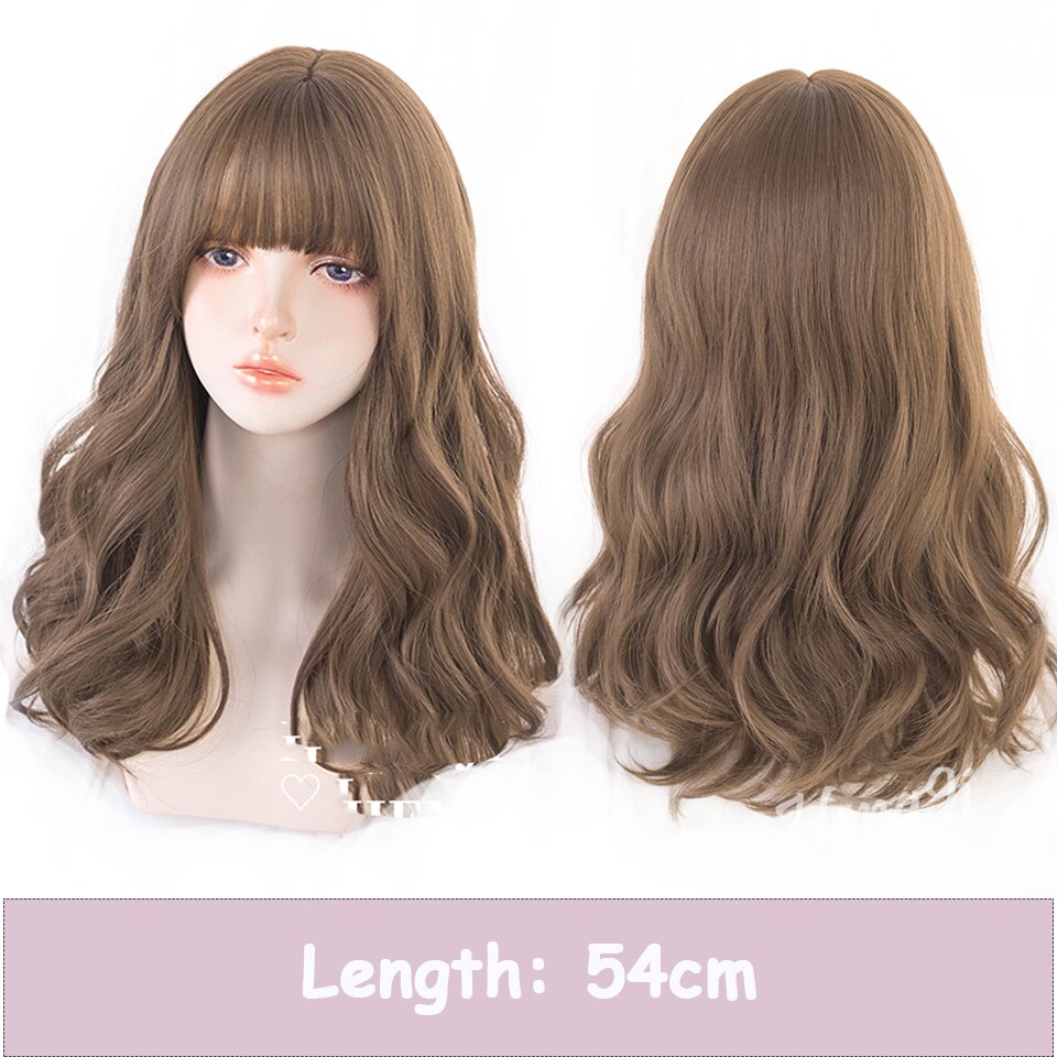 Synthetic Long Wavy Women Light Pink Gradient Mixed Color Lolita Cosplay Heat Resistant Party Wig