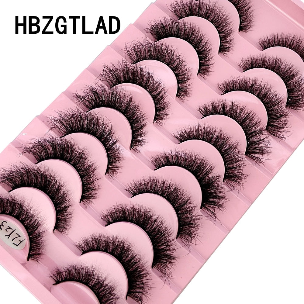 10 Pairs Natural False Eyelashes Fake Lashes Long Makeup 3d Mink Lashes Extension Eyelash Mink Eyelashes