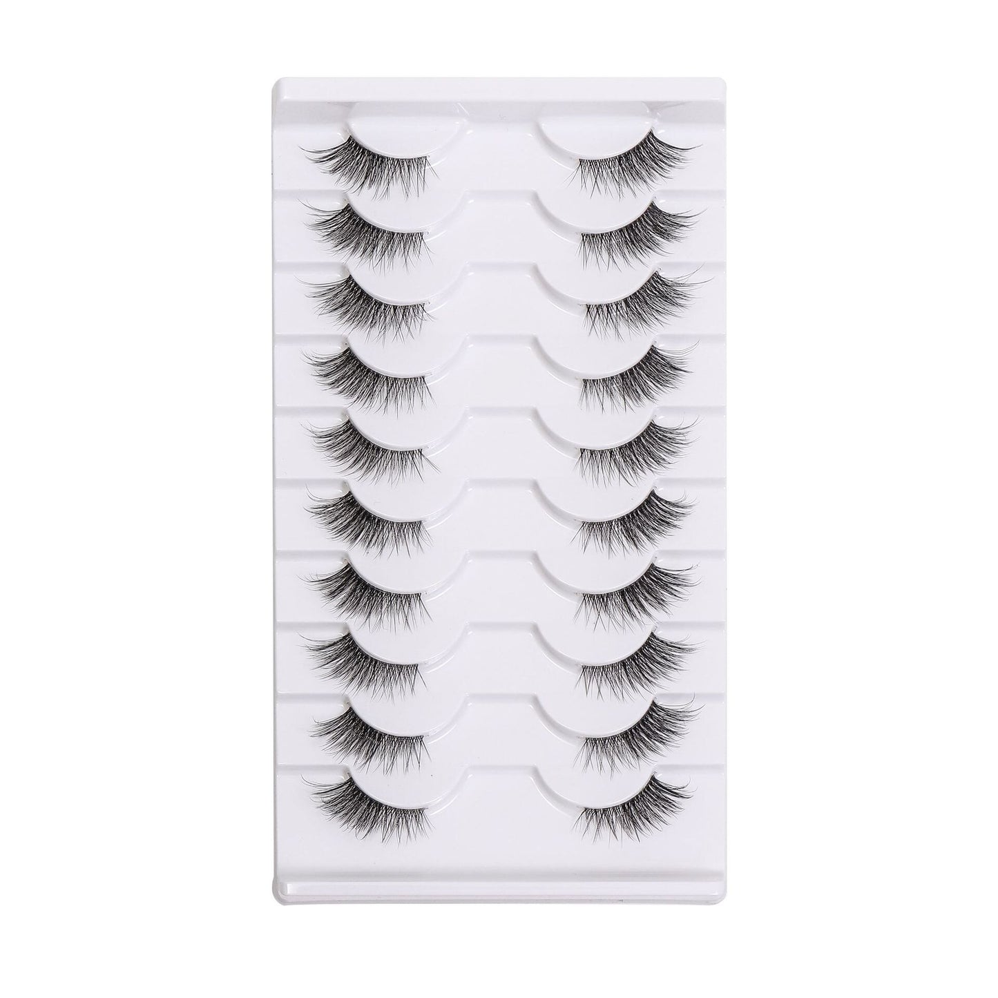 10 Pairs False Eyelashes Extension Natural Long Soft Fluffy Half Eye Cat Lashes Faux Mink Lashes Cils Magnétique