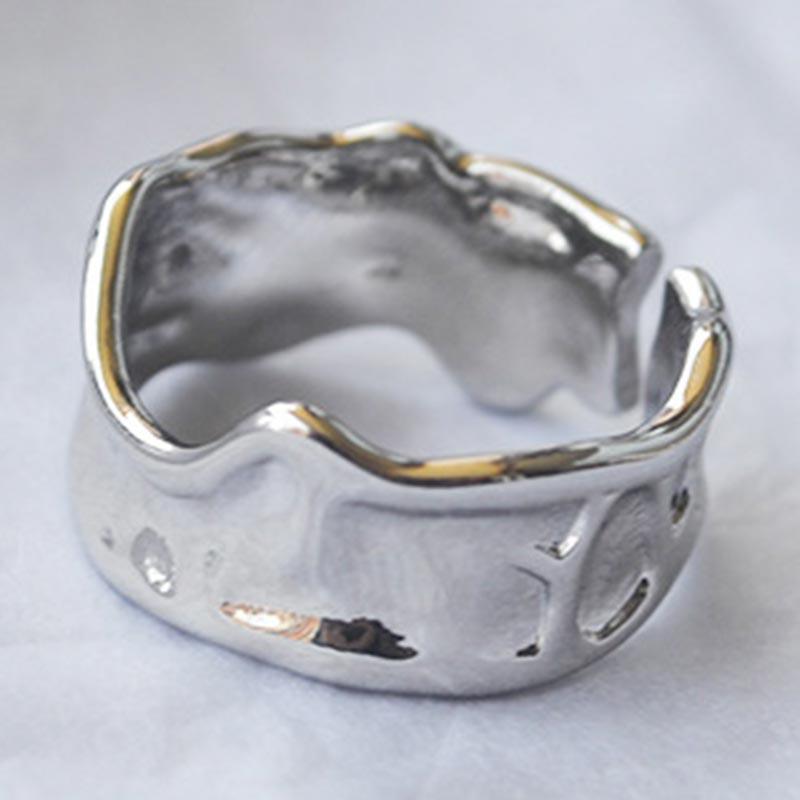 2pcs Geometric Adjustable Rings Set for Women Korean Style Fashion Couple Ring Party Bridal Jewelry Accessories