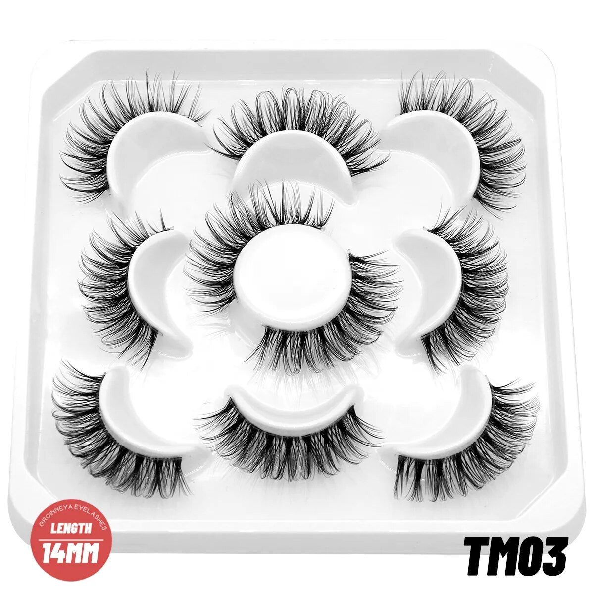 Clear Eyelash Manga  Lashes False 5/10 Pairs Eyelashes Cat-Eye Natural Fluffy 3D Faux Mink Lashes Wispy Lashes
