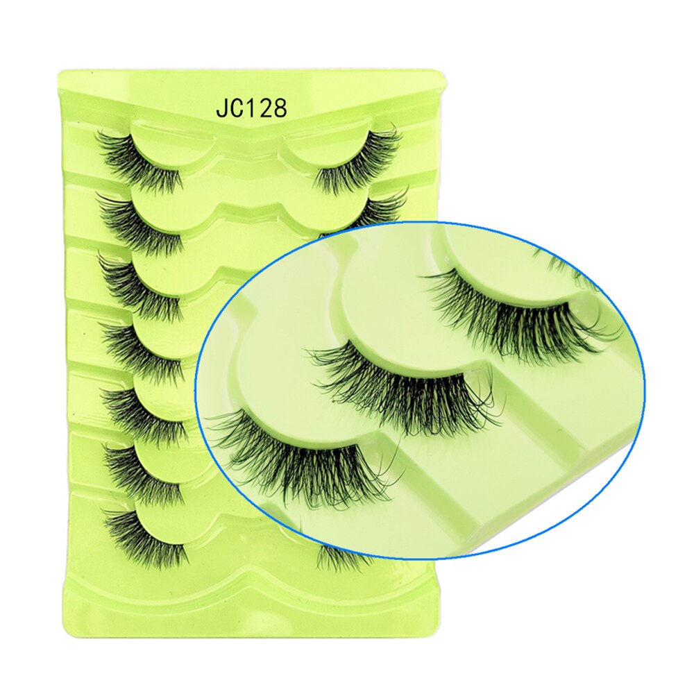4 Pairs Eyelashes Extension Natural False Eyelashes Cross Long Winged Eyelash End Eye Elongated Big Eye Lashes Lolita Eyelashes