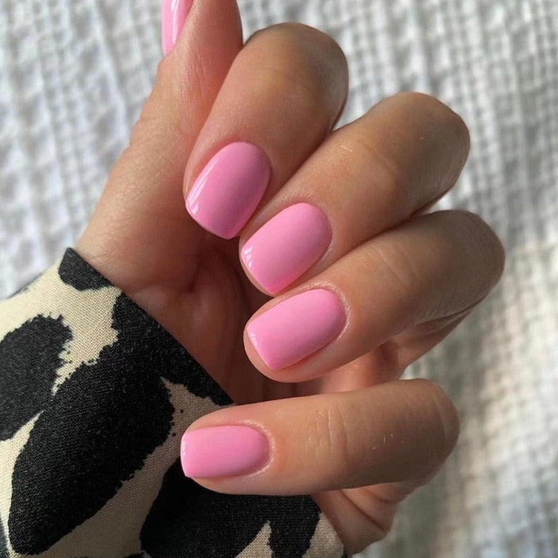 Press On Nails Solid color Short