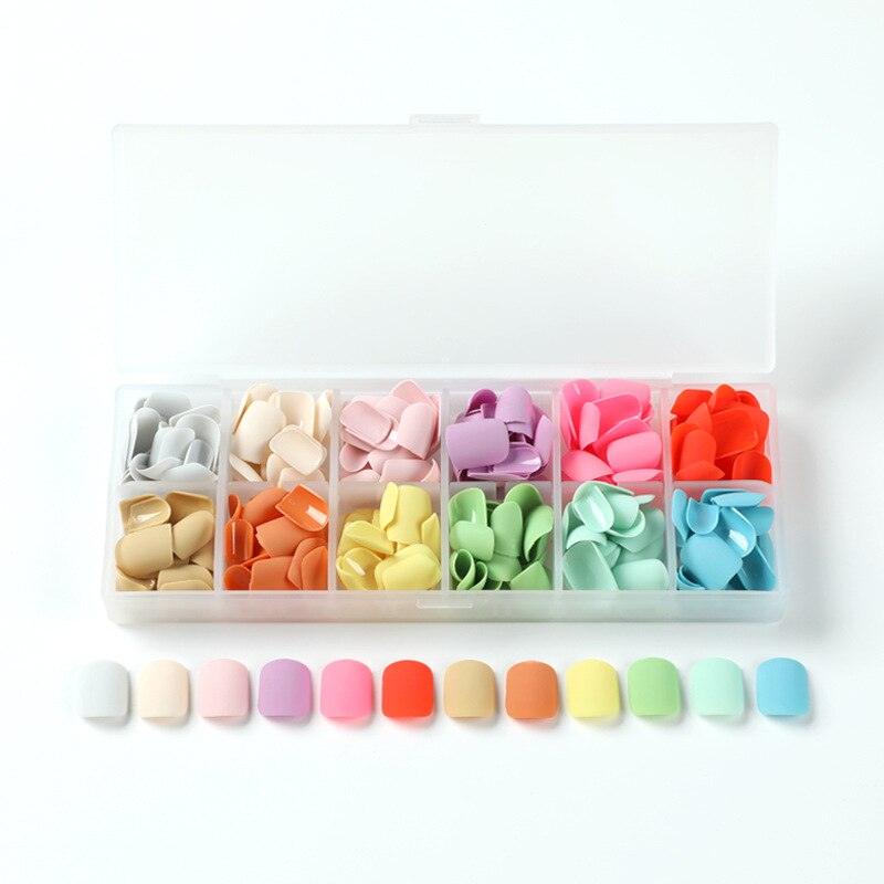 Press On Nails Solid color Short