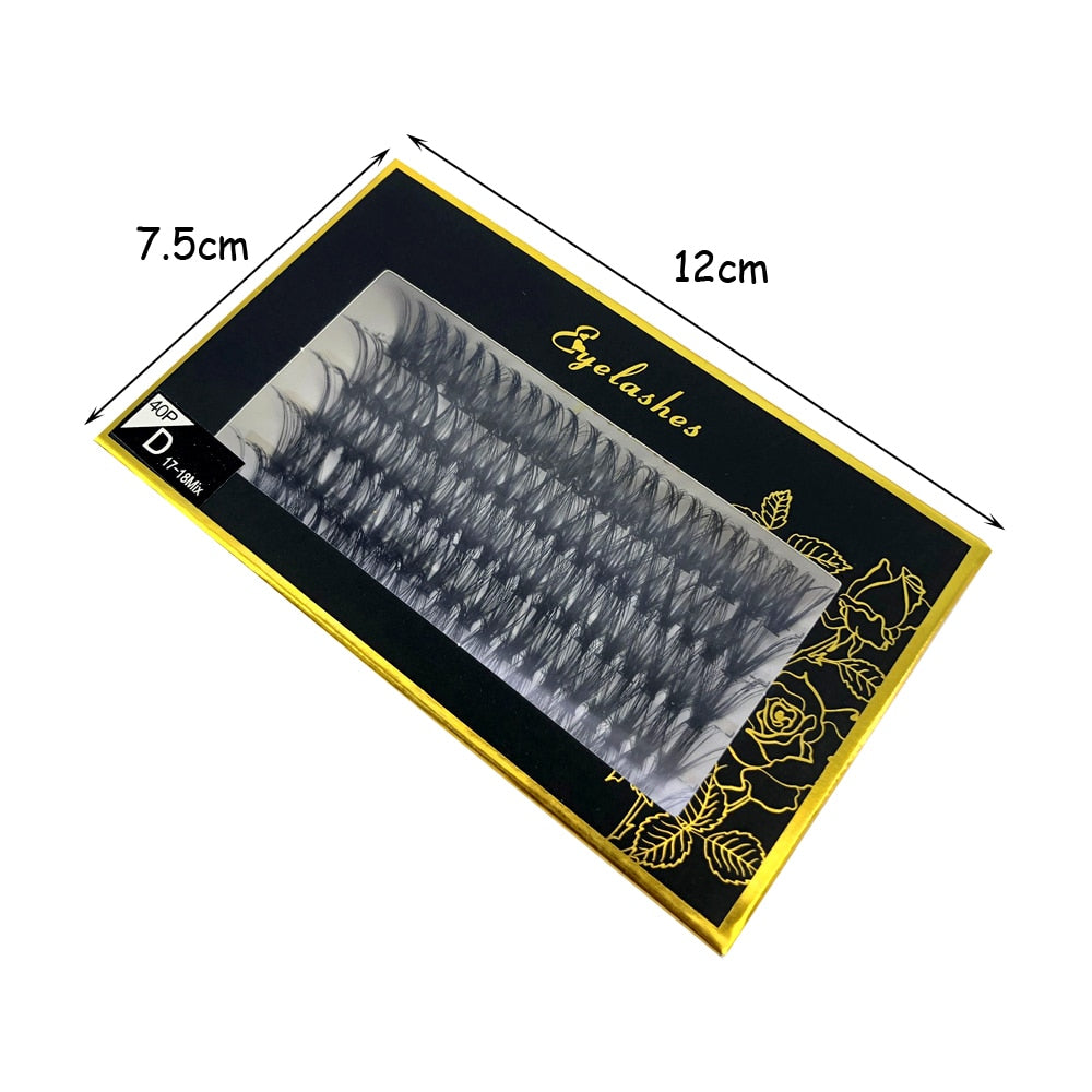 60D/80D Mink Eyelashes 100/280 Bundles Natural Eyelash extension 3D Russia Volume Individual Eyelash Cluster Lashes