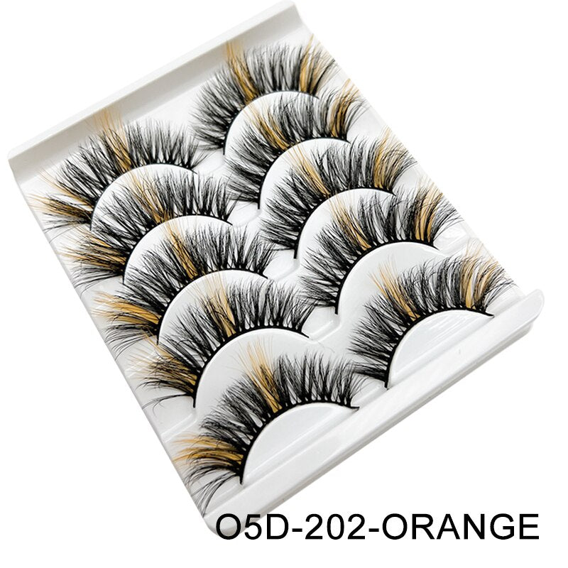 Colored Lash DD Natural Long Colorful Eyelashes Volume lashes Extension Thick Eye Shadow