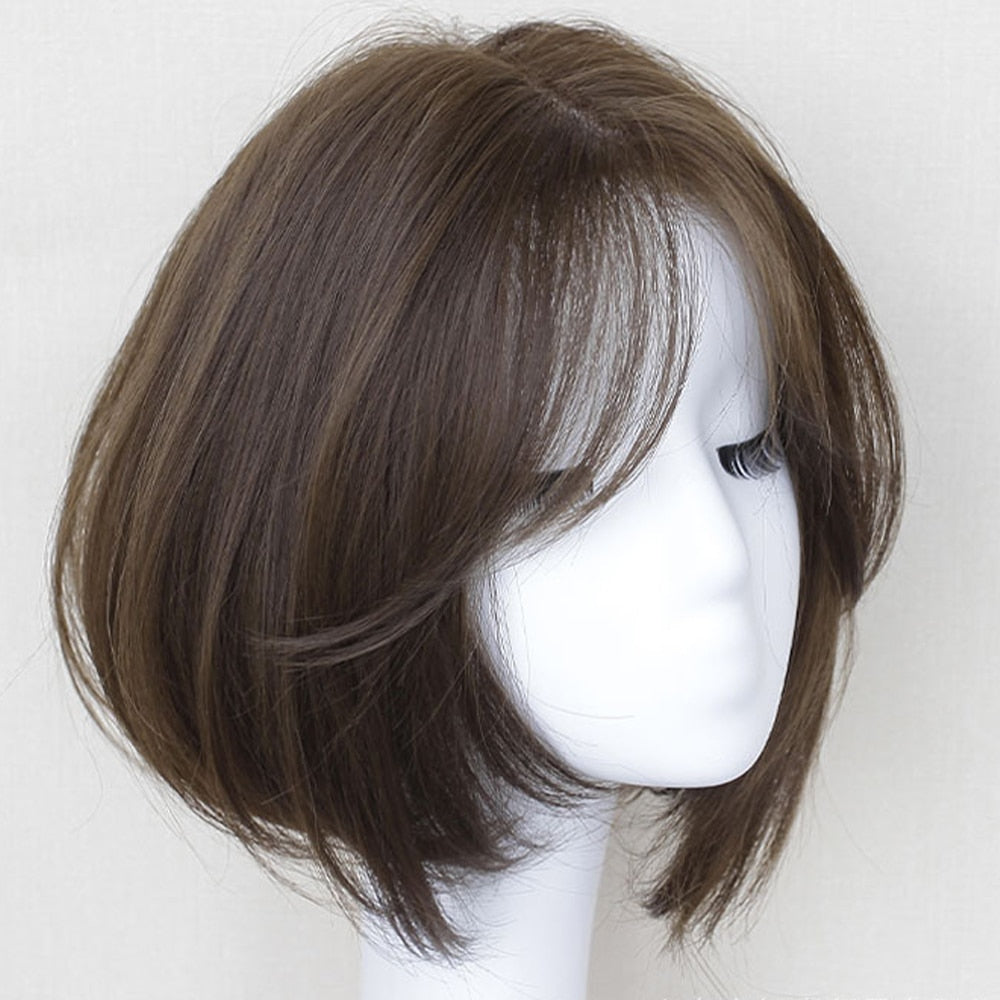 Short Straight Wigs for Women Synthetic Hair Wig With Bangs Heat Resistant Party Daily Lolita Cosplay Natural Hair
