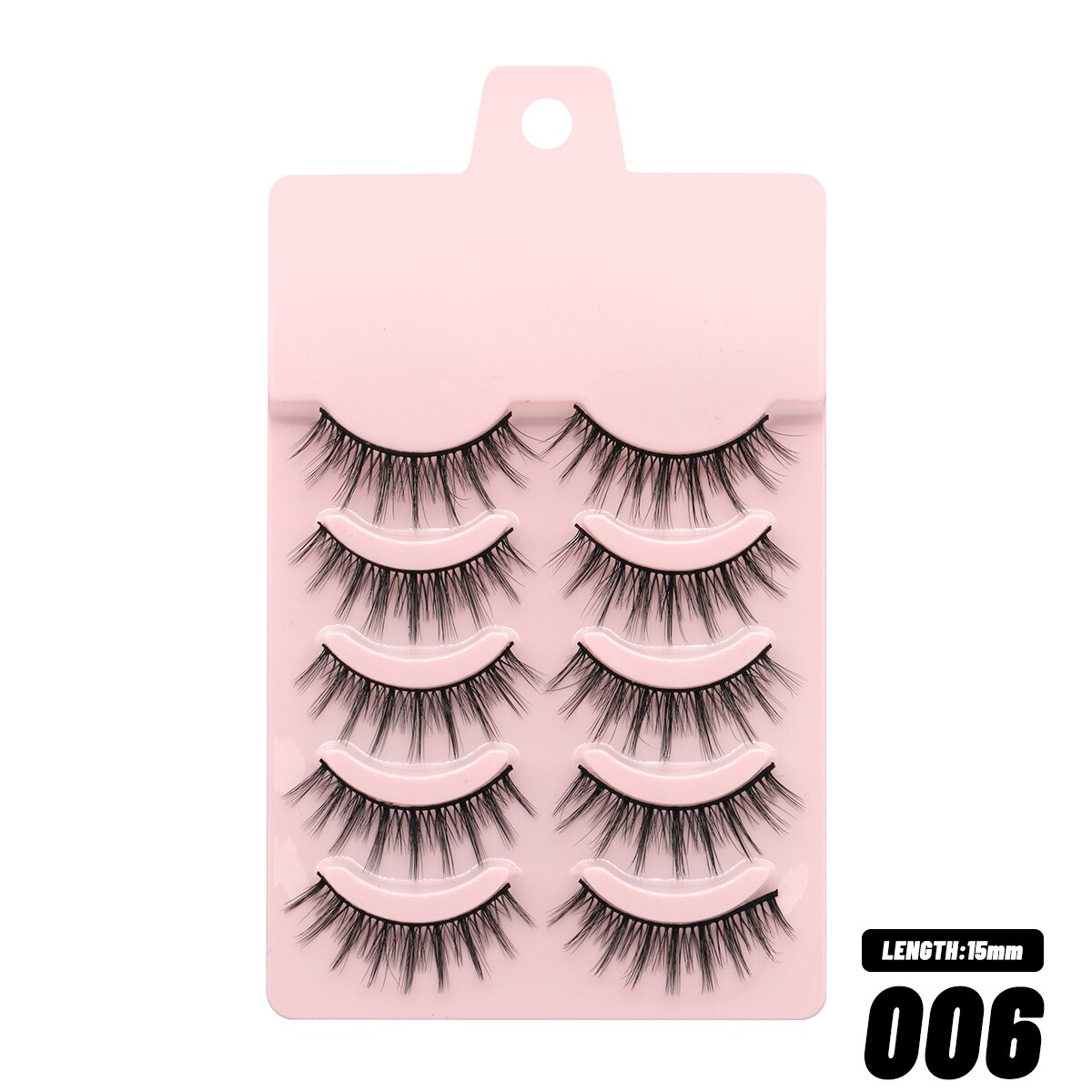 5 Pairs Eyelashes Manga Lashes Natural Cosplay False Lashes Fluffy Soft Cross Fairy Little Devil Lashes Extension