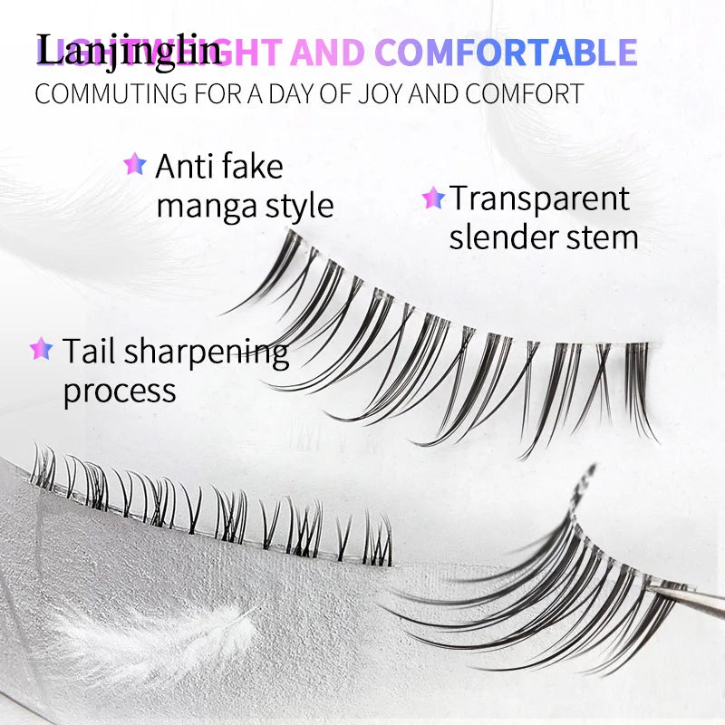 5 Pairs Set Natural False Eyelashes Manga Lashes 3D Faux Mink Lashes Soft Eyelash Extension