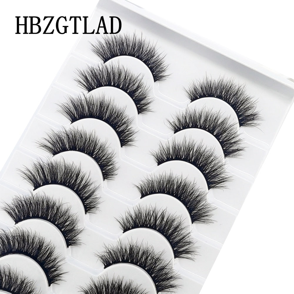 10 Pairs 3D Mink False Eyelashes Natural/Thick Eye Lashes  Fluffy Russian eyelahses Reusable