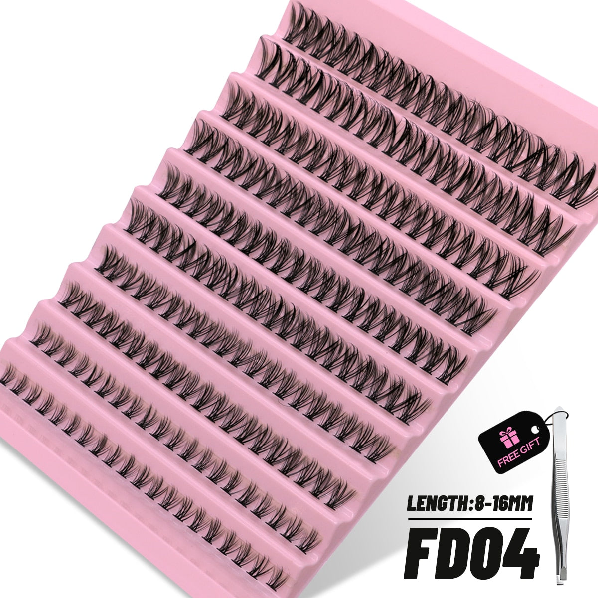 Cluster Lashes 108pcs DIY Eyelash Extension C Curl Individual Lashes Mixed Tray Faux Mink Lash Clusters Elashes