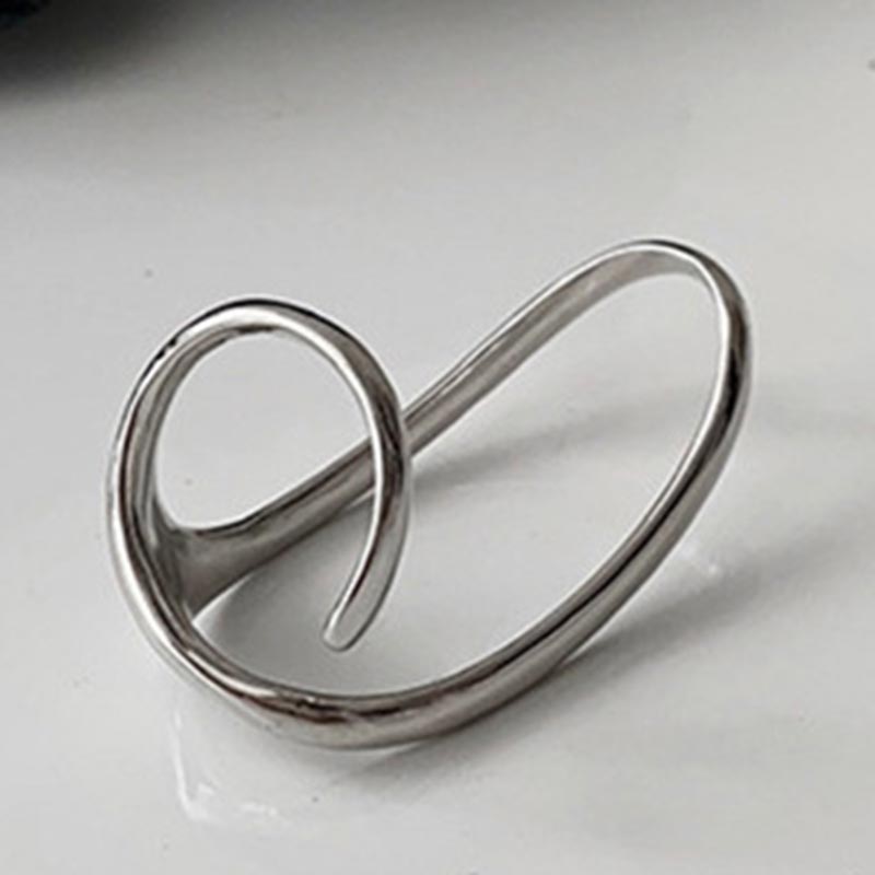2pcs Geometric Adjustable Rings Set for Women Korean Style Fashion Couple Ring Party Bridal Jewelry Accessories