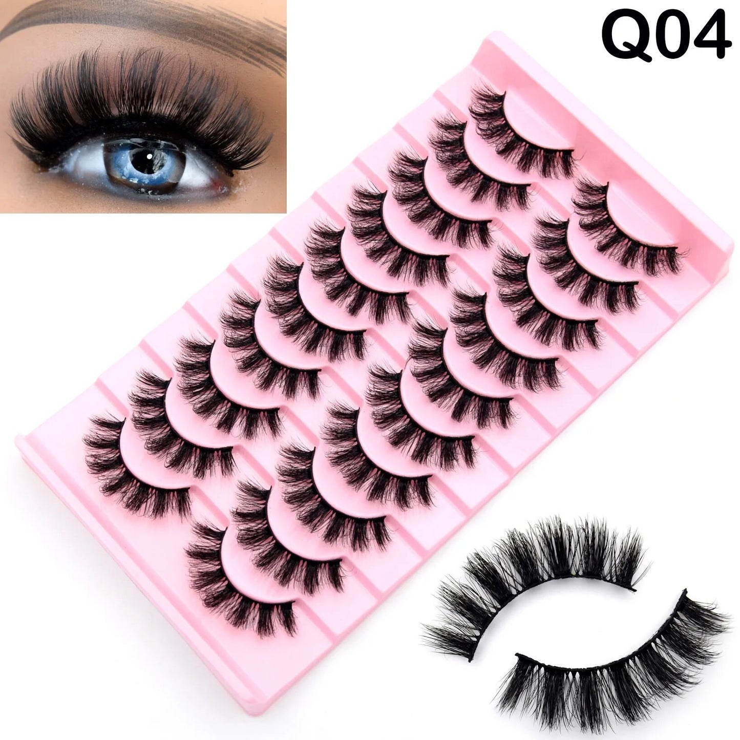 5paris/10pairs Faux Mink Eyelashes Make Up False Cils Hand Made Fake Eyelashes Wholesale Thick Eyelashes Extension