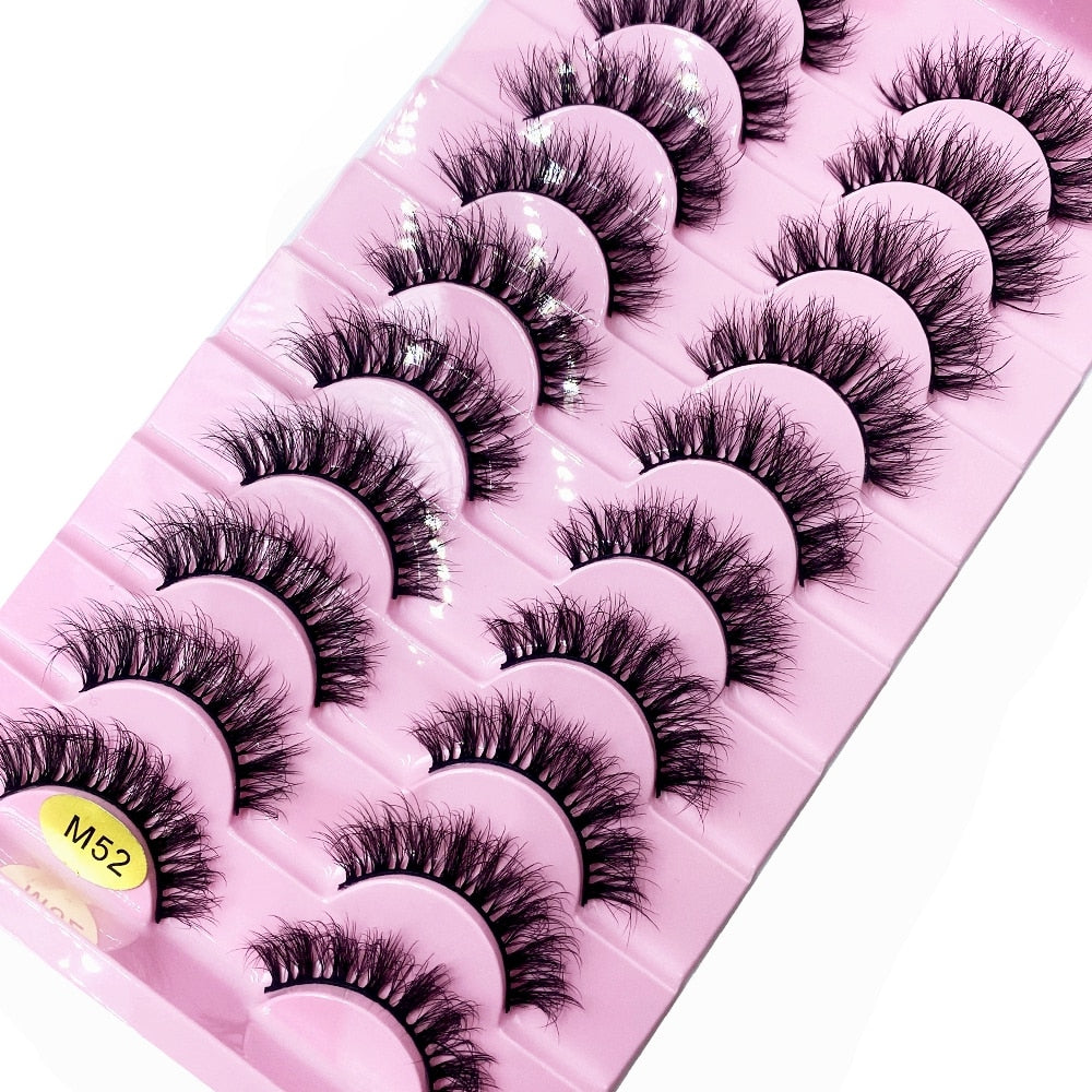 10 Pairs 3D Faux Mink Lashes Natural long Mink False Eyelashes Fake Eyelash Mink Lashes Extension Cils