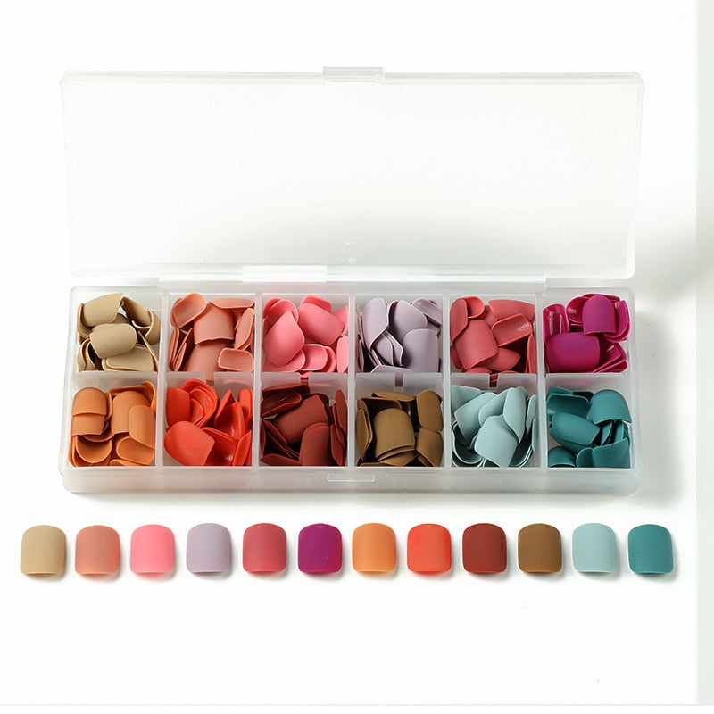 Press On Nails Solid color Short