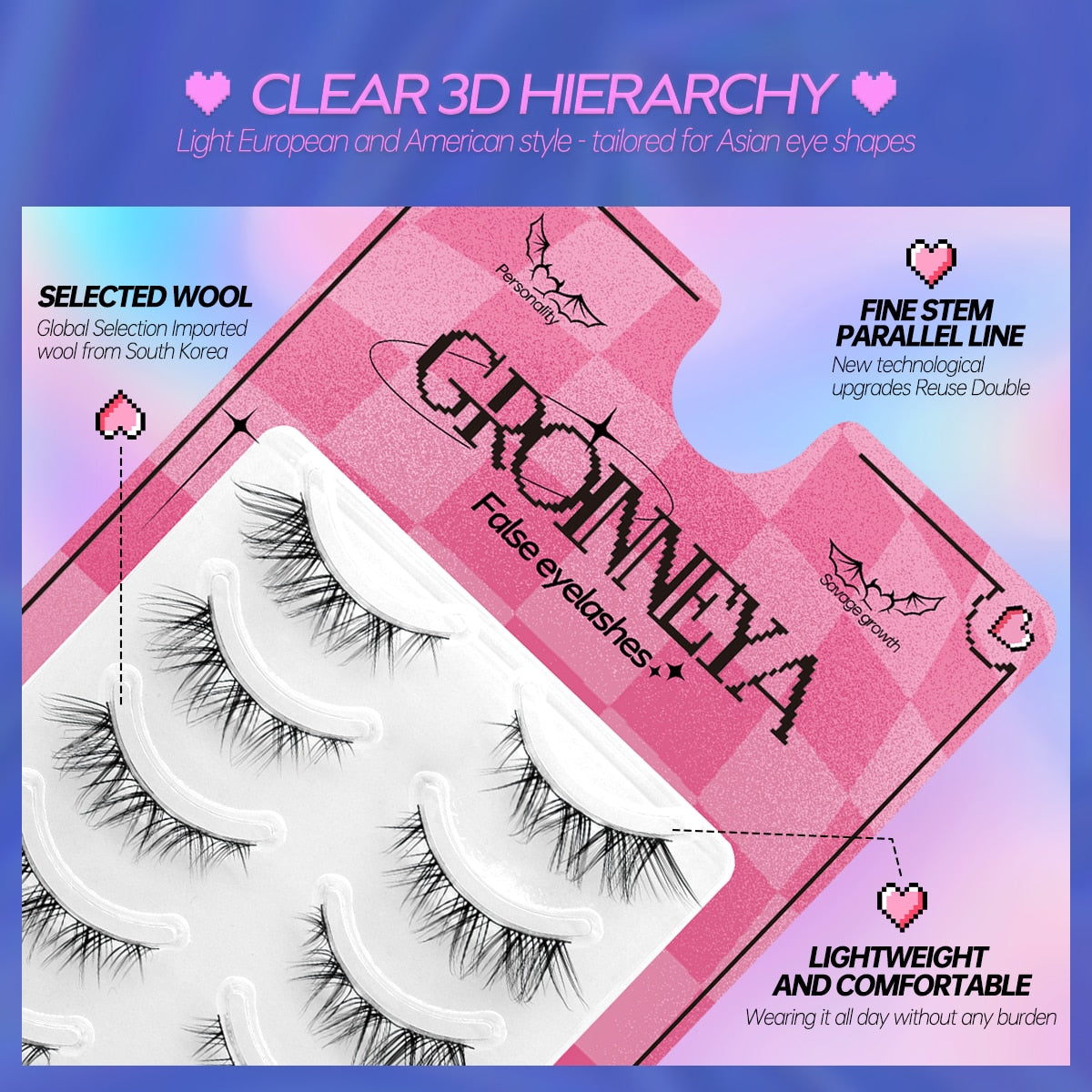 Cat Eye Lashes Natural long Faux Mink Eyelashes Winged End Eye Elongated Eyelashes Fake Lashes Eyelash Extension
