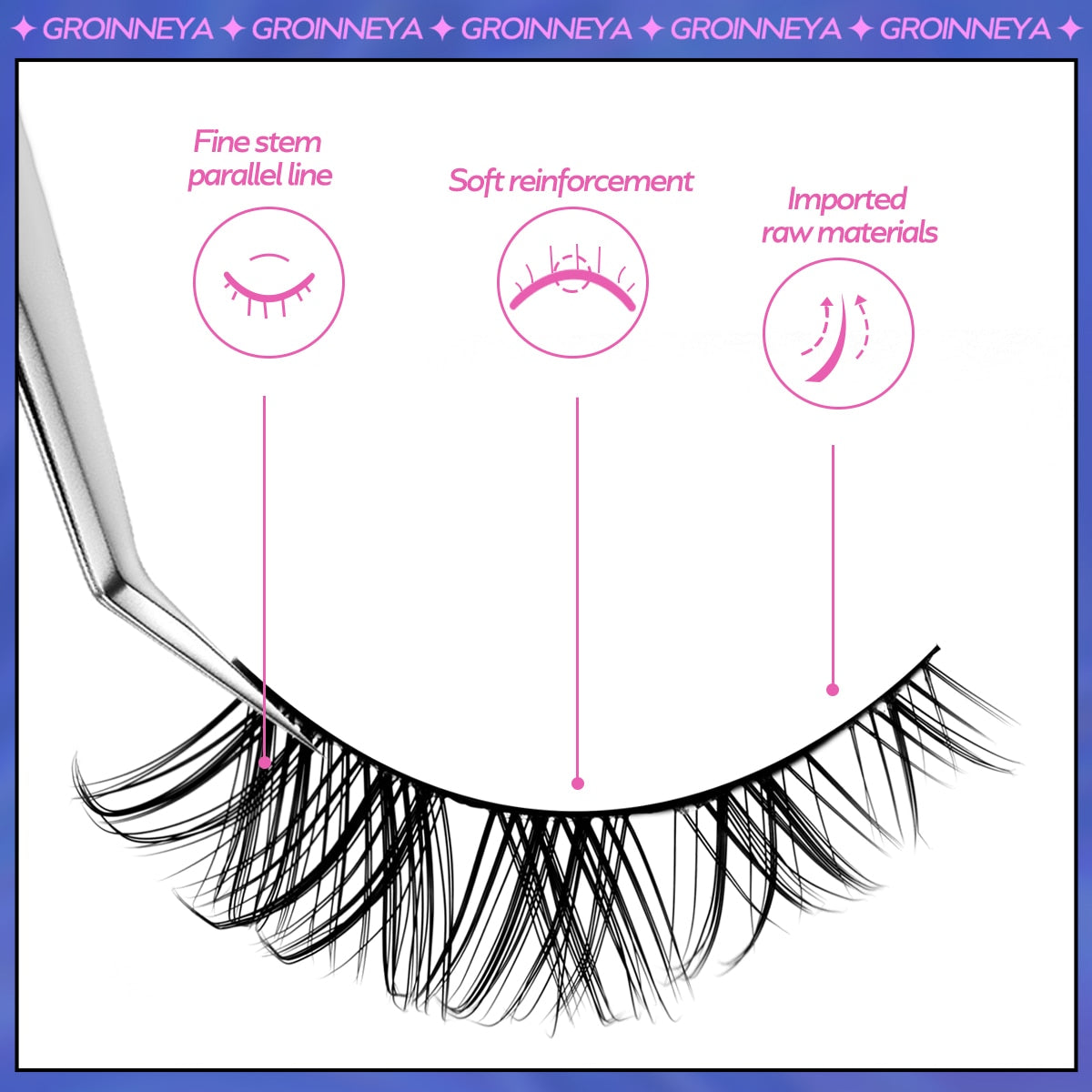 Cat Eye Lashes Natural long Faux Mink Eyelashes Winged End Eye Elongated Eyelashes Fake Lashes Eyelash Extension