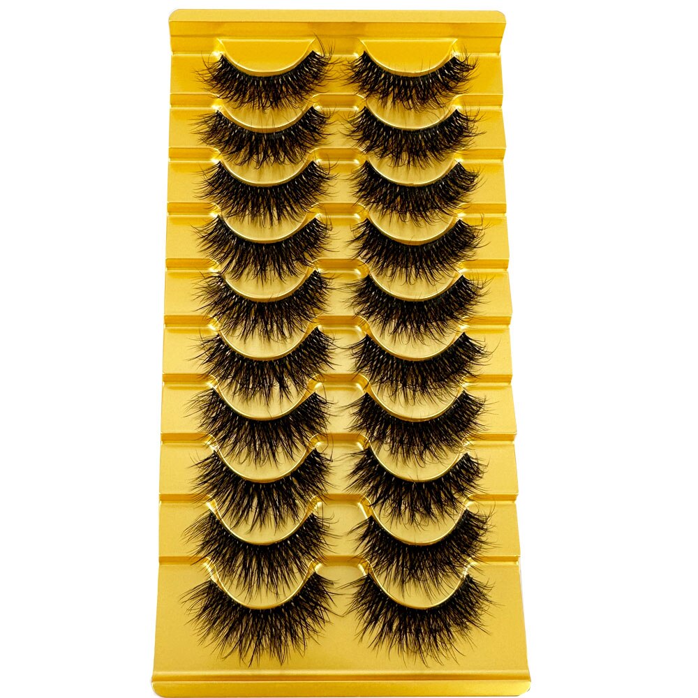 Transparent Terrier 3 Pairs 3D Mink EyeLashes False Lashes Thick EyeLash Lashes Natural Soft Fake EyeLashes
