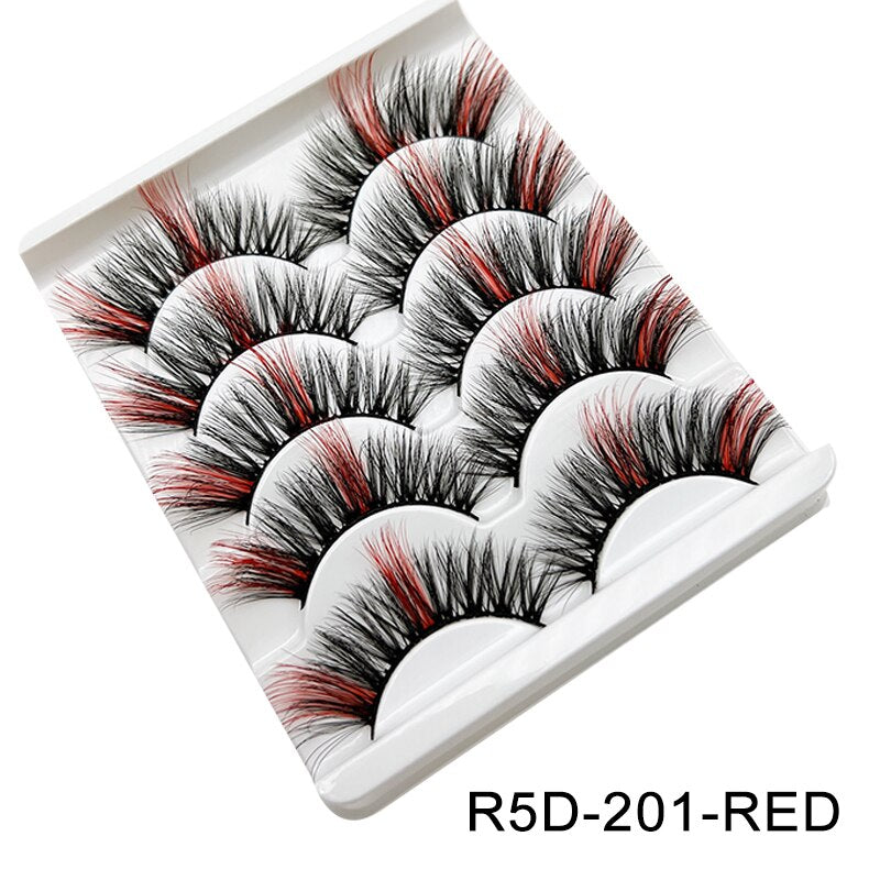 Colored Lash DD Natural Long Colorful Eyelashes Volume lashes Extension Thick Eye Shadow