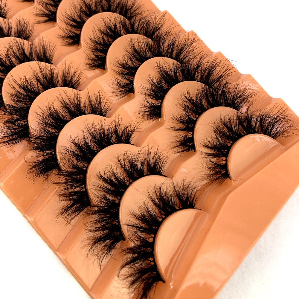 9 Pairs Eyelashes Soft Fluffy 3D Mink False Eyelashes Thick HandMade Volume Mink Lashes Faux Cils Natural Fake Lash
