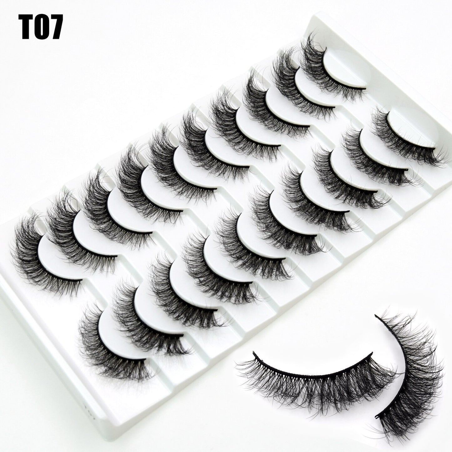 3/10 Pair Eyelashes 3D Faux Mink Lashes Wispy Natural Long False Eyelashes Wholesale Mink Lashes Reusable LasheS