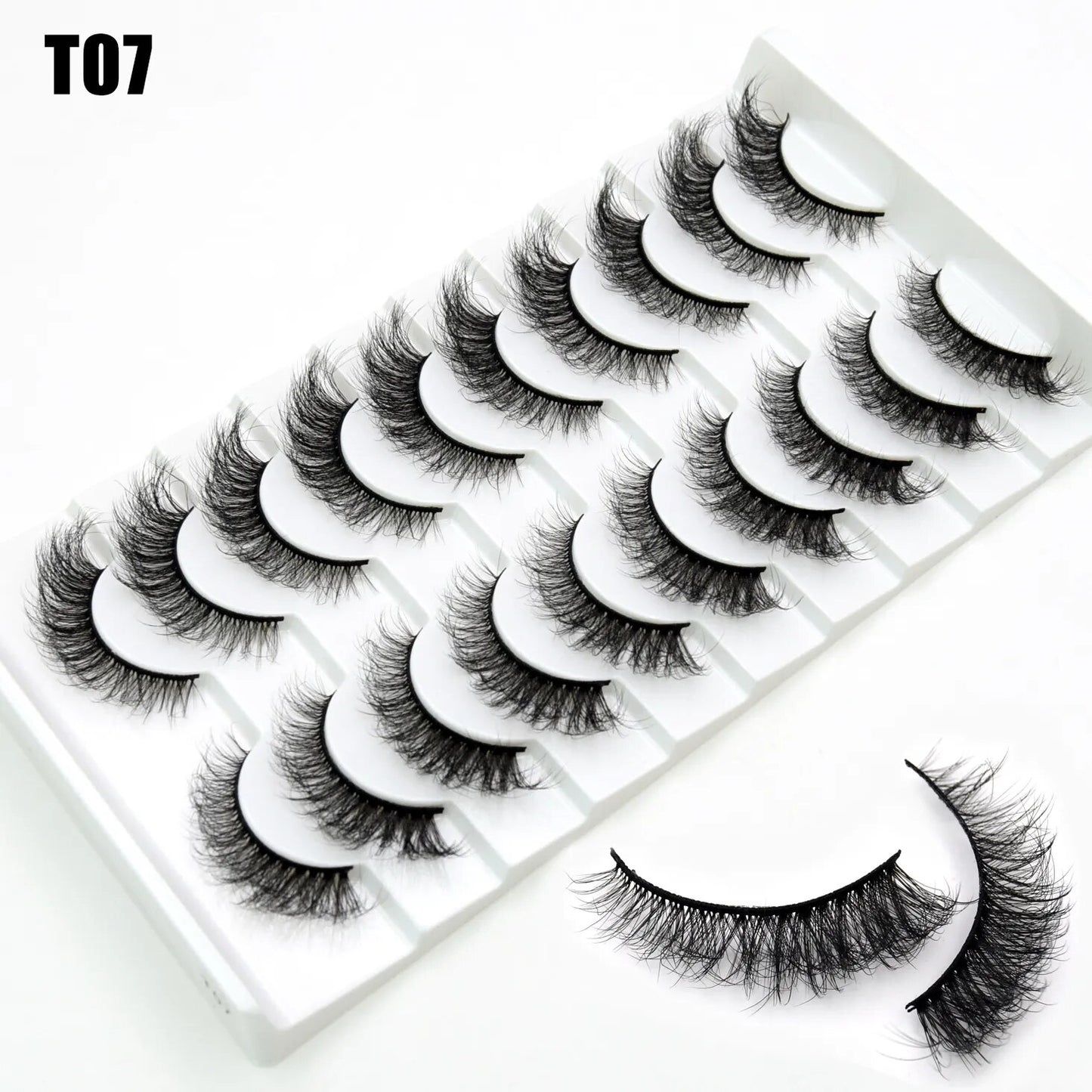 3/10 Pair Eyelashes 3D Faux Mink Lashes Wispy Natural Long False Eyelashes Wholesale Mink Lashes Reusable LasheS