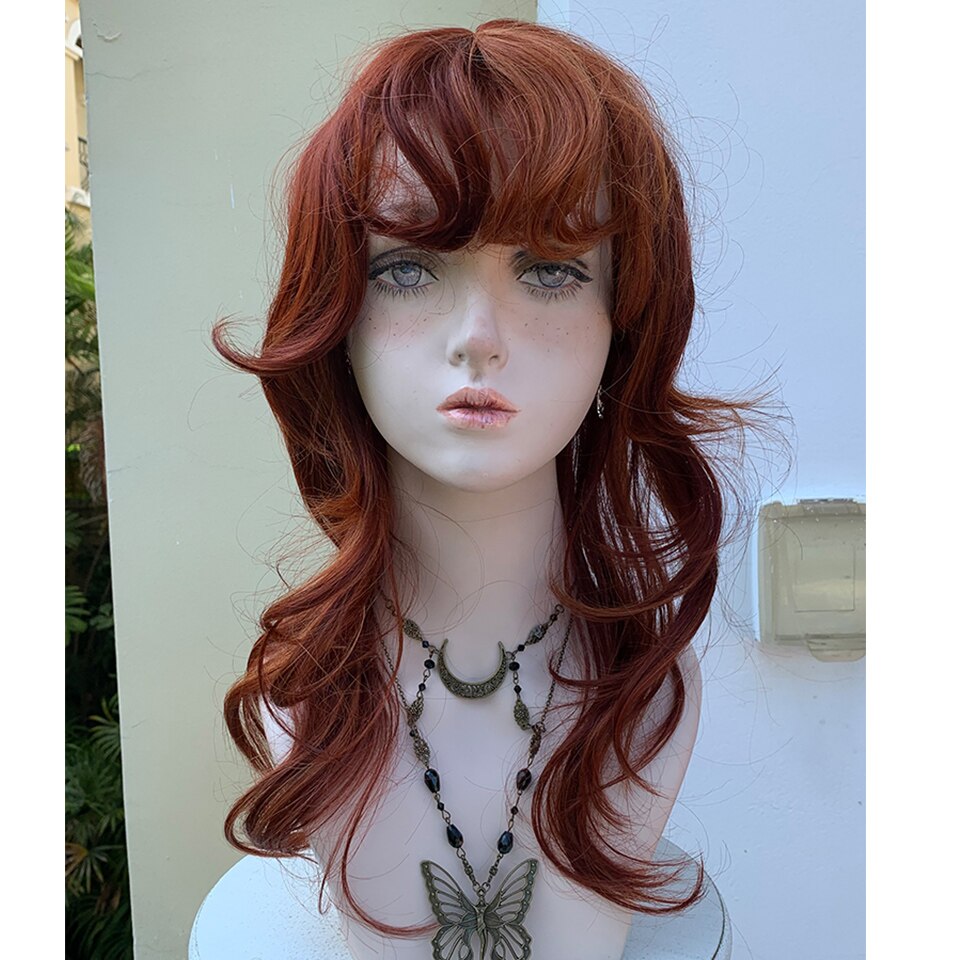 synthetic long curly hair wavy female golden gradient blue purple pink color wig cosplay Lolita wig high temperature
