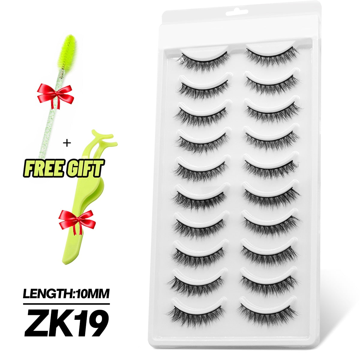 5/10 Pairs 3D Mink Lashes Natural Eyelash Soft Full Thick Wispy Eyelash Mink Lashes extension short eyelashes