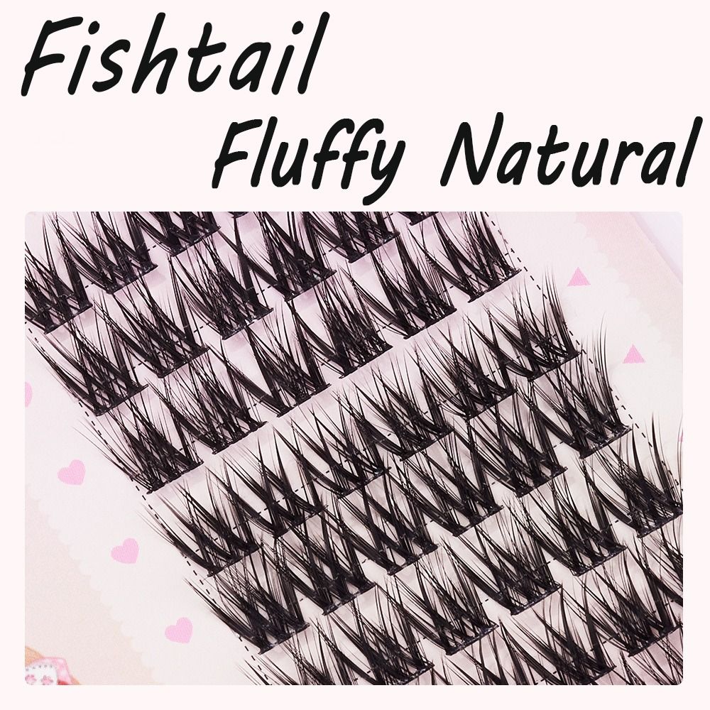 Fishtail Grafting Eyelashes Fluffy Natural Segmented Eyelashes Bundles Dramatic Lashes Extension False Eyelashes Cils