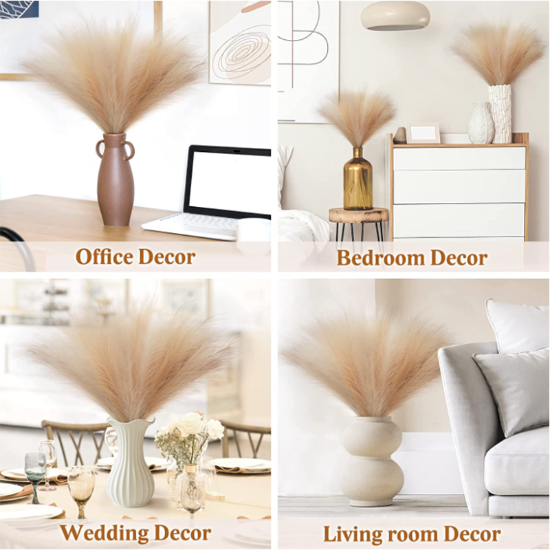 10/20Pcs Artificial Pampas Grass Bouquet for Home Bedroom Room Wedding Party Decoration Fake Plant Simulation Dried Flower Reed