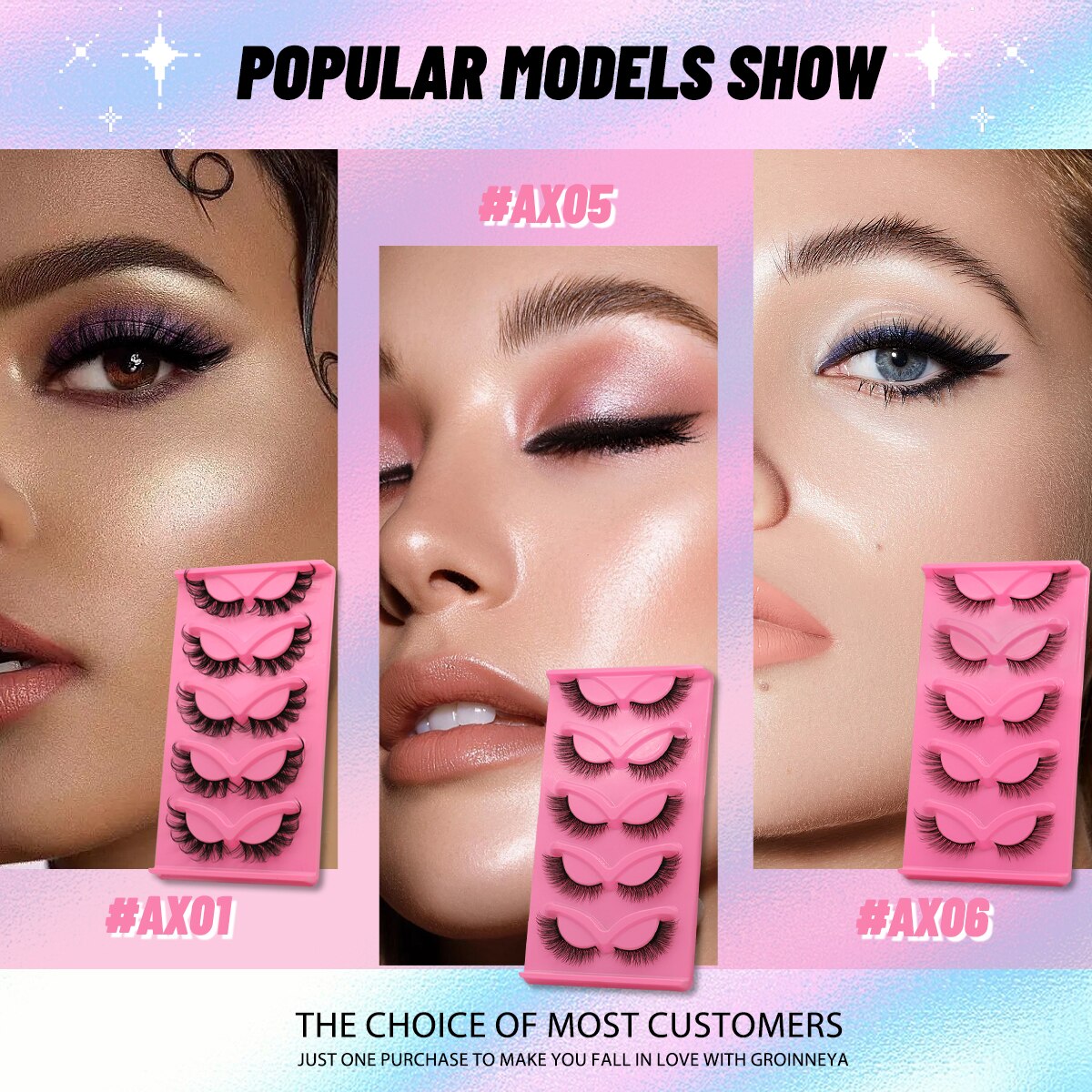Cat Eye Lashes Faux Mink Eyelashes Natural long Manga Lashes Winged End Eye Elongated Eyelashes Fake Lashes