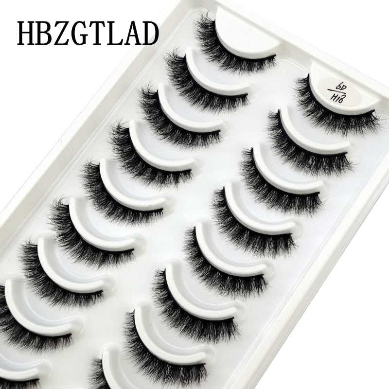 10 Pairs 3D Mink False Eyelashes Natural/Thick Eye Lashes  Fluffy Russian eyelahses Reusable