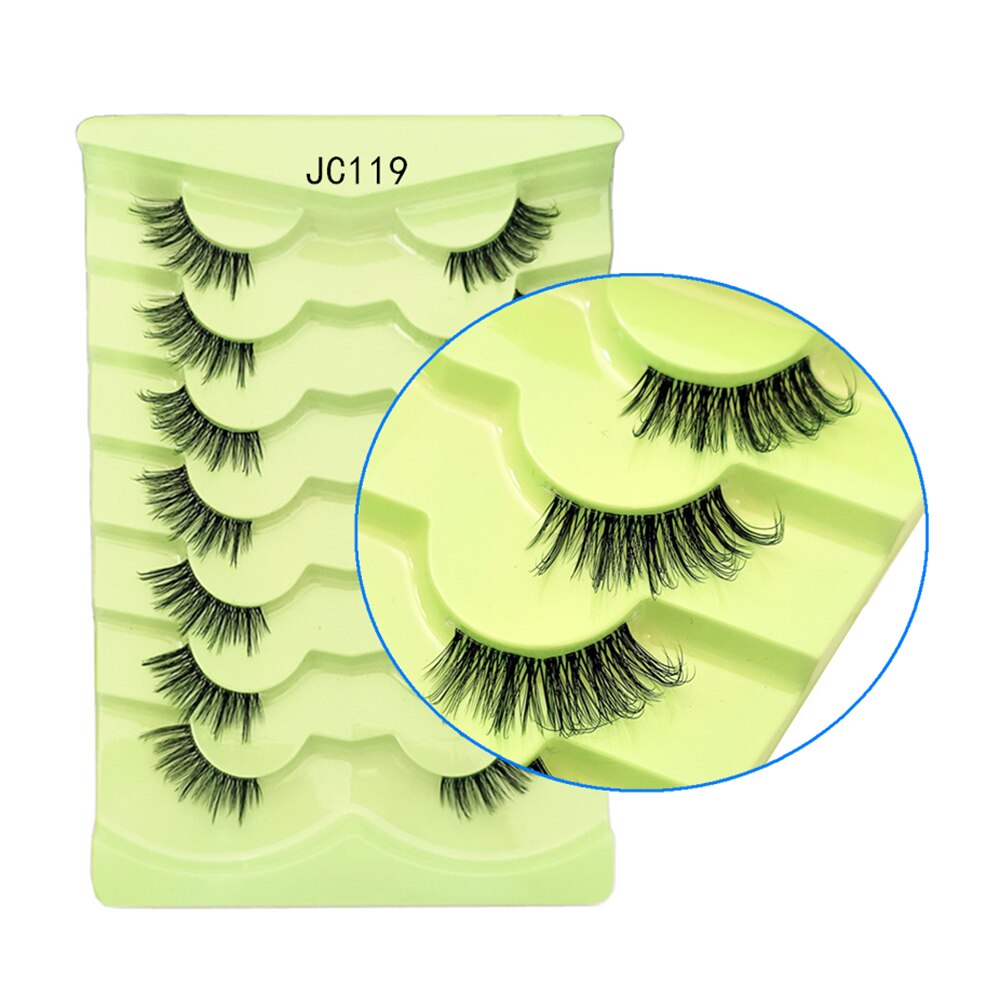 4 Pairs Eyelashes Extension Natural False Eyelashes Cross Long Winged Eyelash End Eye Elongated Big Eye Lashes Lolita Eyelashes