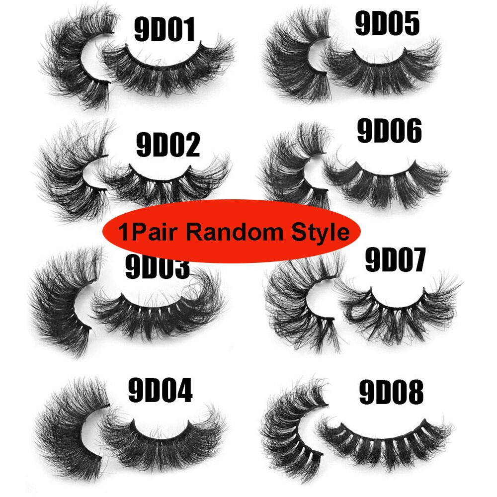 5 Pairs 3D Faux Mink Hair False Eyelashes Wispies Fluffies Drama Natural Long Soft Handmade Cruelty-free Black Lashes