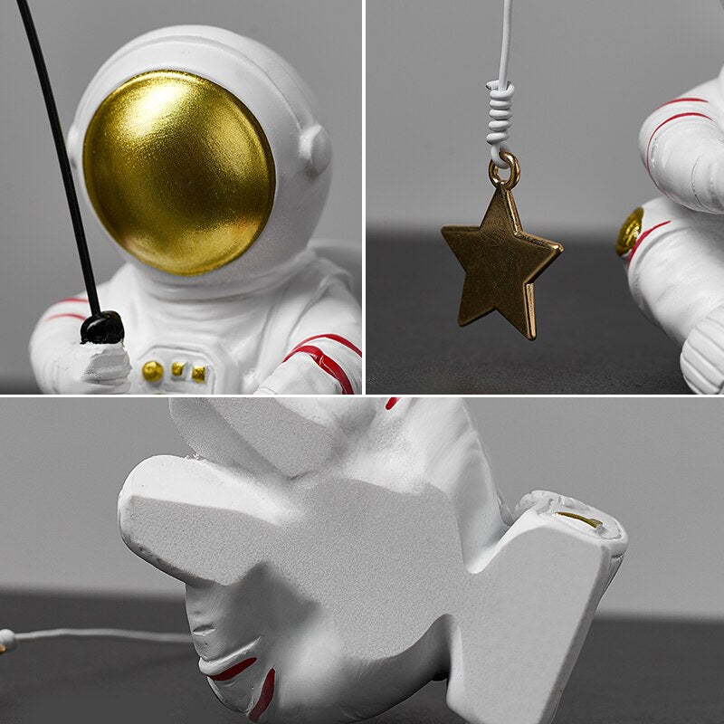 Modern Home Living Room Decoration Creative Office Desk Decoration Crafts Birthday Gift Nordic Resin Figurines Astronaut Statue