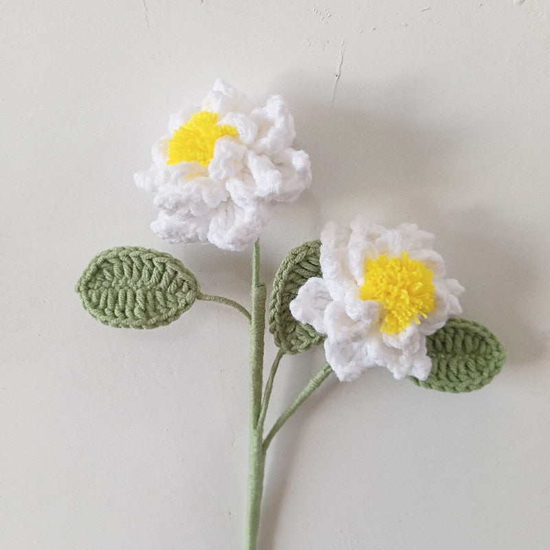 Finished Handmade Knitting Fruit Flowers For Gift Flowers Bouquets Lemon Blueberry Artificial Flower Party Decorations