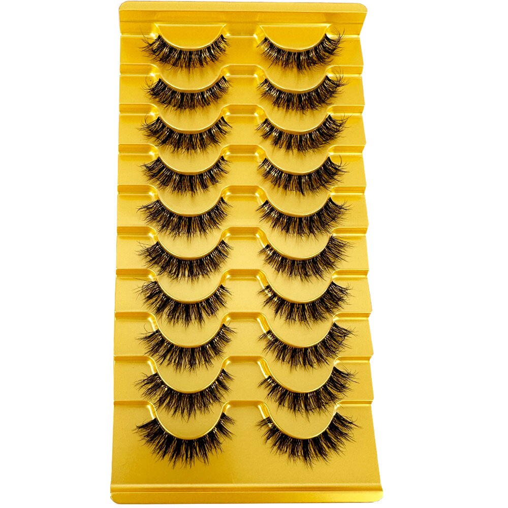 Transparent Terrier 3 Pairs 3D Mink EyeLashes False Lashes Thick EyeLash Lashes Natural Soft Fake EyeLashes
