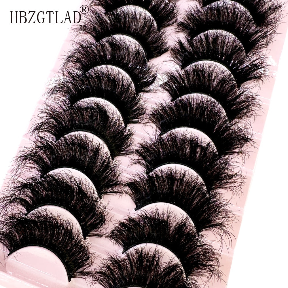 Fluffy Mink Lashes 8-25mm Lashes Dramatic Thick Volume Natural Eyelashes Eye Lashes 100% Cruelty Free Mink Eyelashes