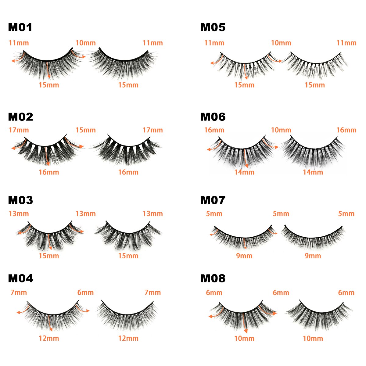 5/10Paris 3D Natural Eyelash mink lashes fake eyelashes Eyelash extension lashes
