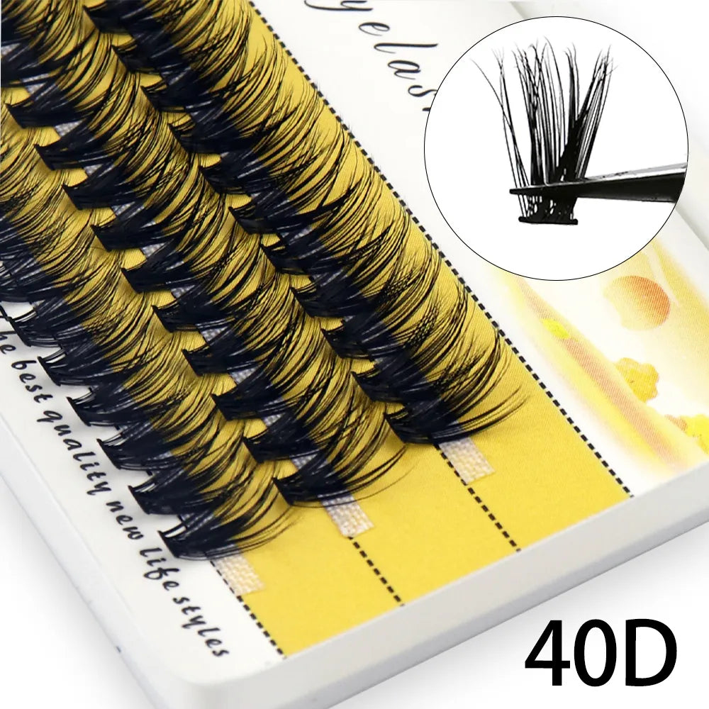20D/30D Mink Eyelashes 1 Box/60 Bundles Natural Eyelash extension 3D Russia Individual Eyelash Cluster